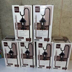Low-voltage garden lighting Manor house, black set of six lights
